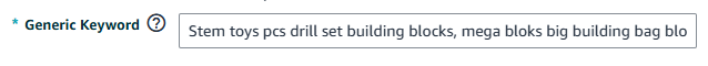 amazon backend generic keywords