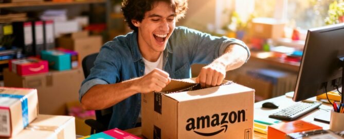 Seller packing Amazon products for launch