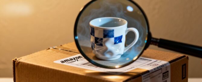 Amazon package with a suspicious item inside.