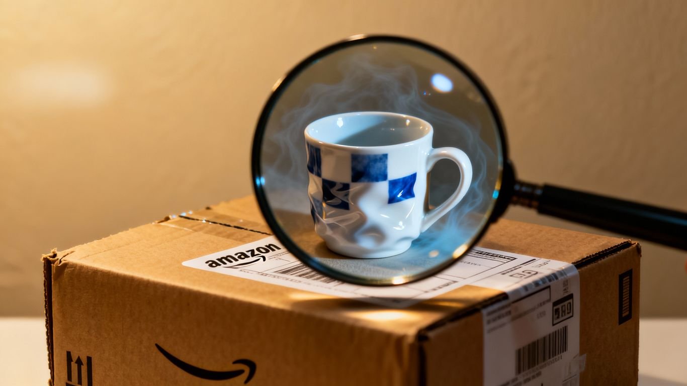 Amazon package with a suspicious item inside.