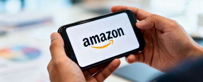 Amazon advertising growth strategy on a smartphone.