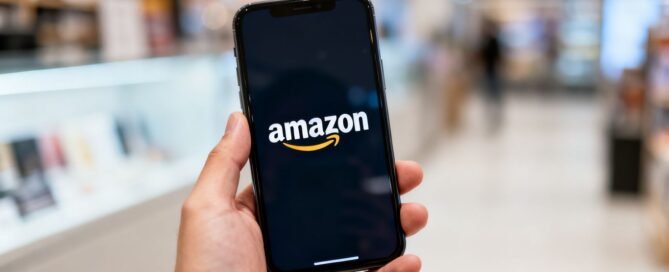 Amazon A+ Content services on a smartphone screen.