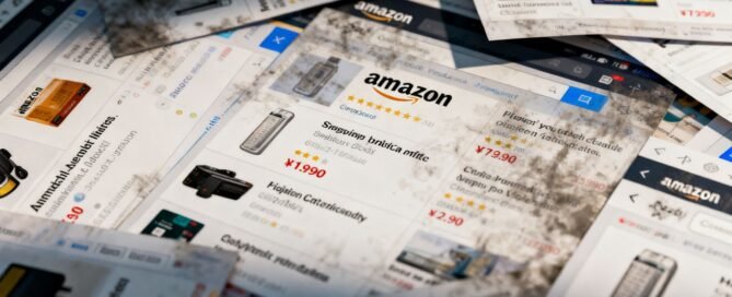 Disorganized Amazon product listing page with jumbled elements.