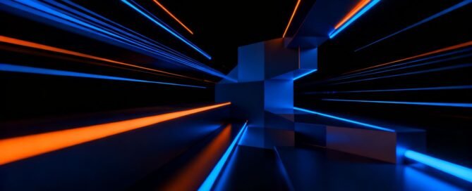 Amazon DSP interface with abstract data visualization.