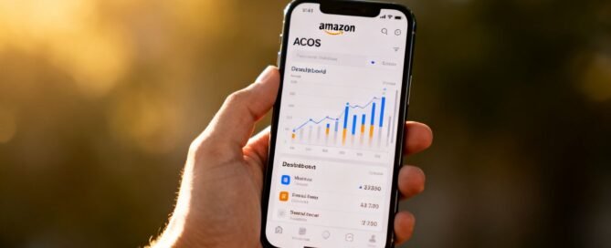 Amazon ACOS dashboard on a smartphone screen.