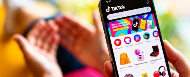 TikTok Shop product launch on a smartphone screen.