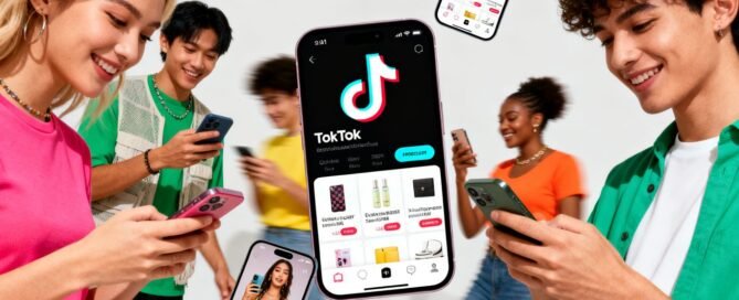 TikTok Shop ads and top brands integration visual.