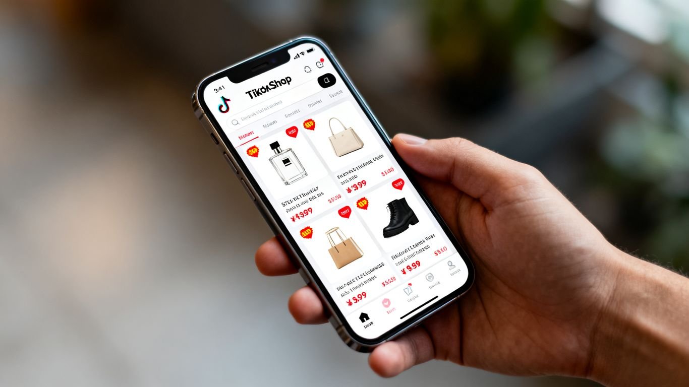 TikTok Shop interface on a smartphone screen.